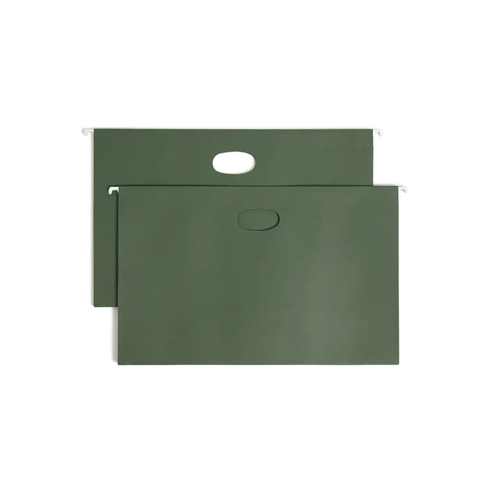 Smead Hanging File Folders, 3 1/2" Expansion, Legal Size, Standard Green, 10/Box (64320)