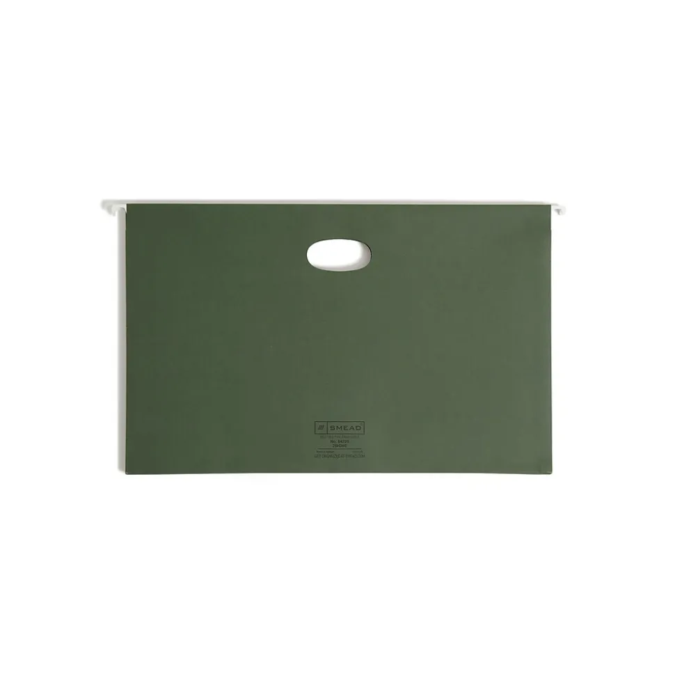 Smead Hanging File Folders, 3 1/2" Expansion, Legal Size, Standard Green, 10/Box (64320)