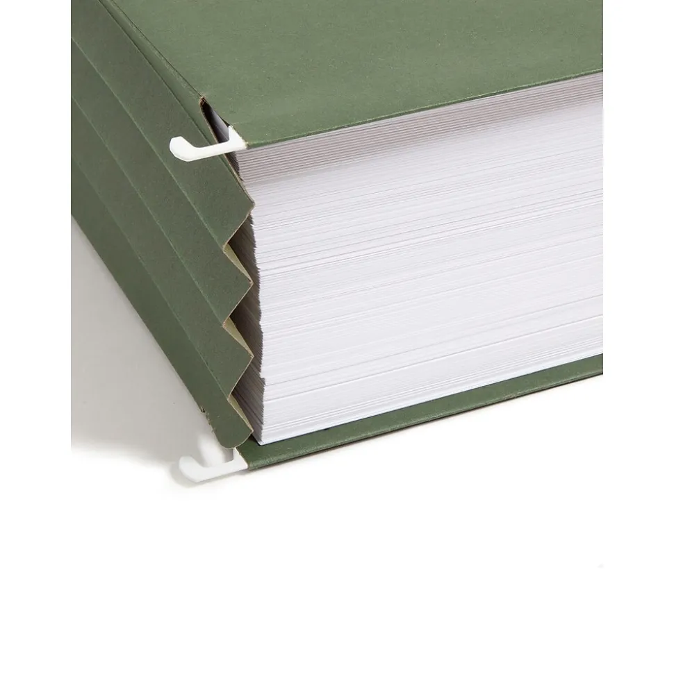 Smead Hanging File Folders, 3 1/2" Expansion, Legal Size, Standard Green, 10/Box (64320)