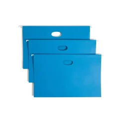 Smead Hanging File Folders, 1/5-Cut Adjustable Tab, Legal Size, Sky Blue, 25/Box (64370)