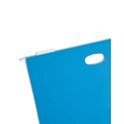 Smead Hanging File Folders, 1/5-Cut Adjustable Tab, Legal Size, Sky Blue, 25/Box (64370)