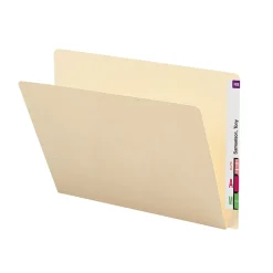 Smead Heavy Duty End Tab File Folder, Straight-Cut Extended Tab, Letter Size, Manila, 100/Box (24250)