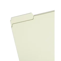Smead Heavy Duty File Folder, 1/3-Cut Tab, 1" Expansion, Letter Size, Gray/Green, 25/Bx (13230)