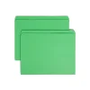 Smead Heavy Duty Reinforced File Folder, Straight Cut, Letter Size, Green, 100/Box (12110)