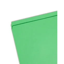 Smead Heavy Duty Reinforced File Folder, Straight Cut, Letter Size, Green, 100/Box (12110)