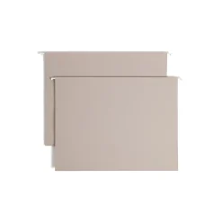 Smead Heavy Duty TUFF Box Bottom Hanging File Folder, 4" Expansion, 1-Tab, Legal Size, Steel Gray, 18/Box (64342)