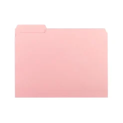 Smead Interior File Folders, 1/3- Cut Tab, Letter Size, Pink, 100/Box (10263)