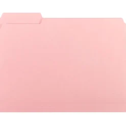 Smead Interior File Folders, 1/3- Cut Tab, Letter Size, Pink, 100/Box (10263)