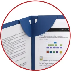 Smead Lockit 2-Pocket Presentation Folders, Dark Blue, 25/Box (87982)