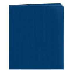 Smead Lockit 2-Pocket Presentation Folders, Dark Blue, 25/Box (87982)