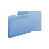 Smead Pressboard File Folders, 1/3-Cut Tab, 1" Expansion, Letter-Size, Blue, 25/Box (21530)