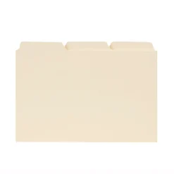 Smead® Recycled Self-Tab Card Guides, Blank, 4" x 6", Manila, 100/Box (623)