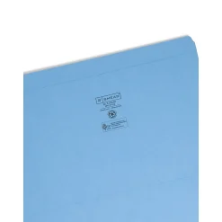 Smead Reinforced File Folder, Straight Cut, Legal Size, Blue, 100/Box (17010)