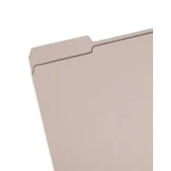Smead Reinforced File Folder, 3 Tab, Letter Size, Gray, 100/Box (12334)