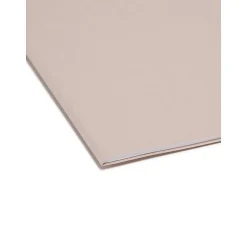 Smead Reinforced File Folder, 3 Tab, Letter Size, Gray, 100/Box (12334)