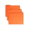 Smead Reinforced File Folder, 3 Tab, Letter Size, Orange, 100/Bx (12534)