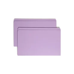 Smead Reinforced Straight Cut Colored File Folders, Legal, Lavender, 100/Box (17410)