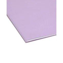 Smead Reinforced Straight Cut Colored File Folders, Legal, Lavender, 100/Box (17410)