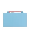 Smead SafeSHIELD Pressboard Hanging File Folder, 2" Expansion, 2/5-Cut Tab, Letter Size, Blue (65105)