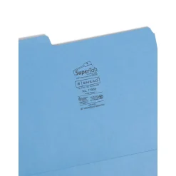 Smead SuperTab File Folder, Oversized 1/3-Cut Tab, Letter Size, Blue, 100/Box (11986)