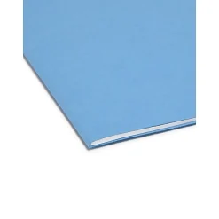 Smead SuperTab File Folder, Oversized 1/3-Cut Tab, Letter Size, Blue, 100/Box (11986)