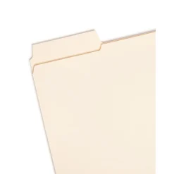 Smead SuperTab File Folders, Reinforced 1/3-Cut Tab, Letter Size, Manila, 100/Box (10395)