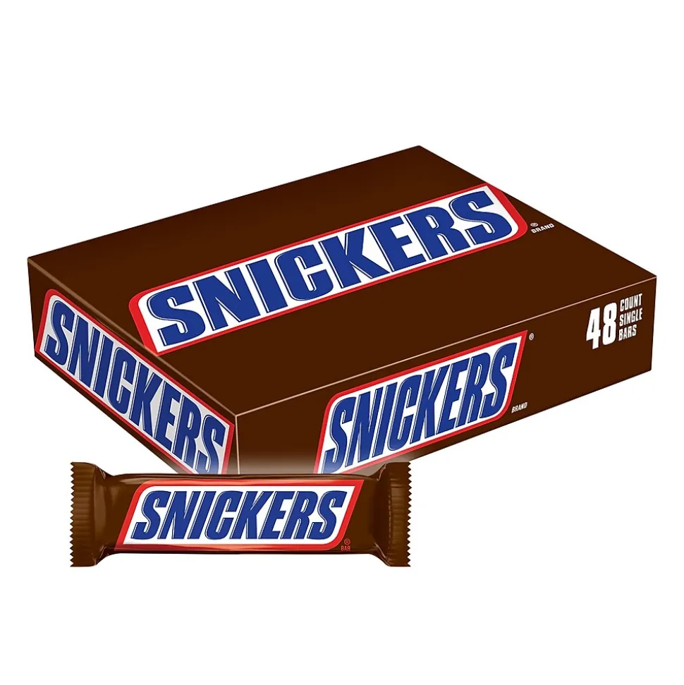 Snickers Milk Chocolate Candy Bar, 1.86 oz., 48/Pack (MMM42431)