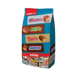 Snickers, Twix, 3Musketeers and MilkyWay Minis Milk Chocolate Candy Bars Bulk Variety Pack, 30.63 oz. (460690)