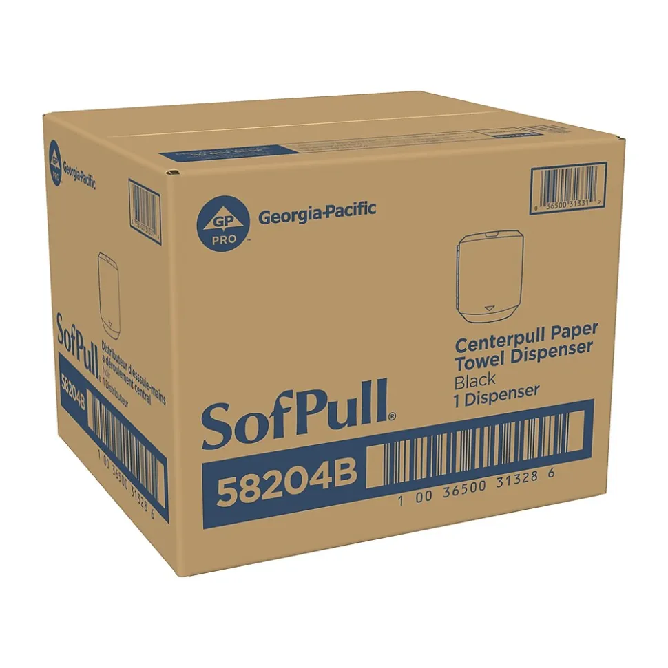 SofPull Centerpull Paper Towel Dispenser, Black (58204B)
