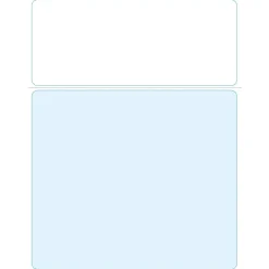 Solid Color Laser Statements, Style D, without Credit Card Information, Blue