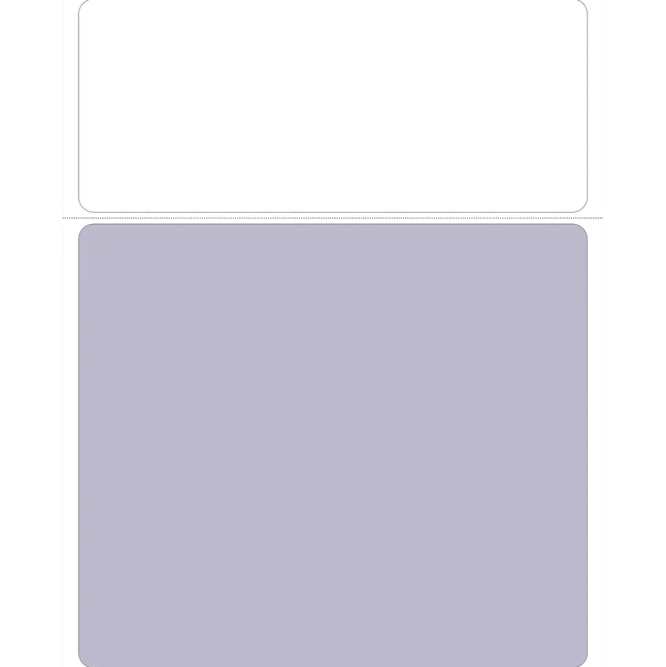 Solid Color Laser Statements, Style D, without Credit Card Information, Purple