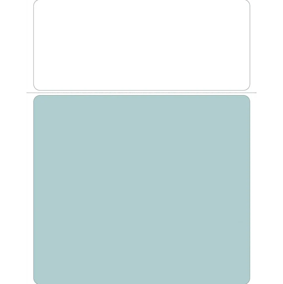 Solid Color Laser Statements, Style D, without Credit Card Information, Teal