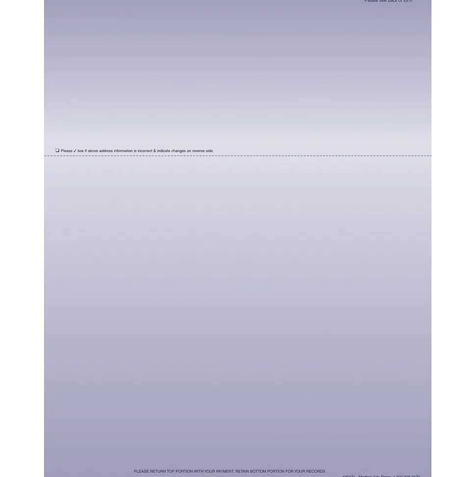 Solid Color Laser Statements, Style A, with Credit Card Information, Purple