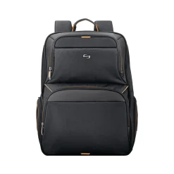 Solo New York Ambition Travel Laptop Backpack, Large, Black/Orange (UBN722-4)