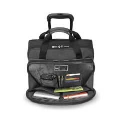 Solo New York Bryant Polyester Briefcase, Laptop Compatible, Rolling, TSA Checkpoint Friendly, Gray (PT138-4/10)
