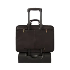 Solo New York Classic Leather Briefcase, Laptop Compatible, Espresso (D941-3)