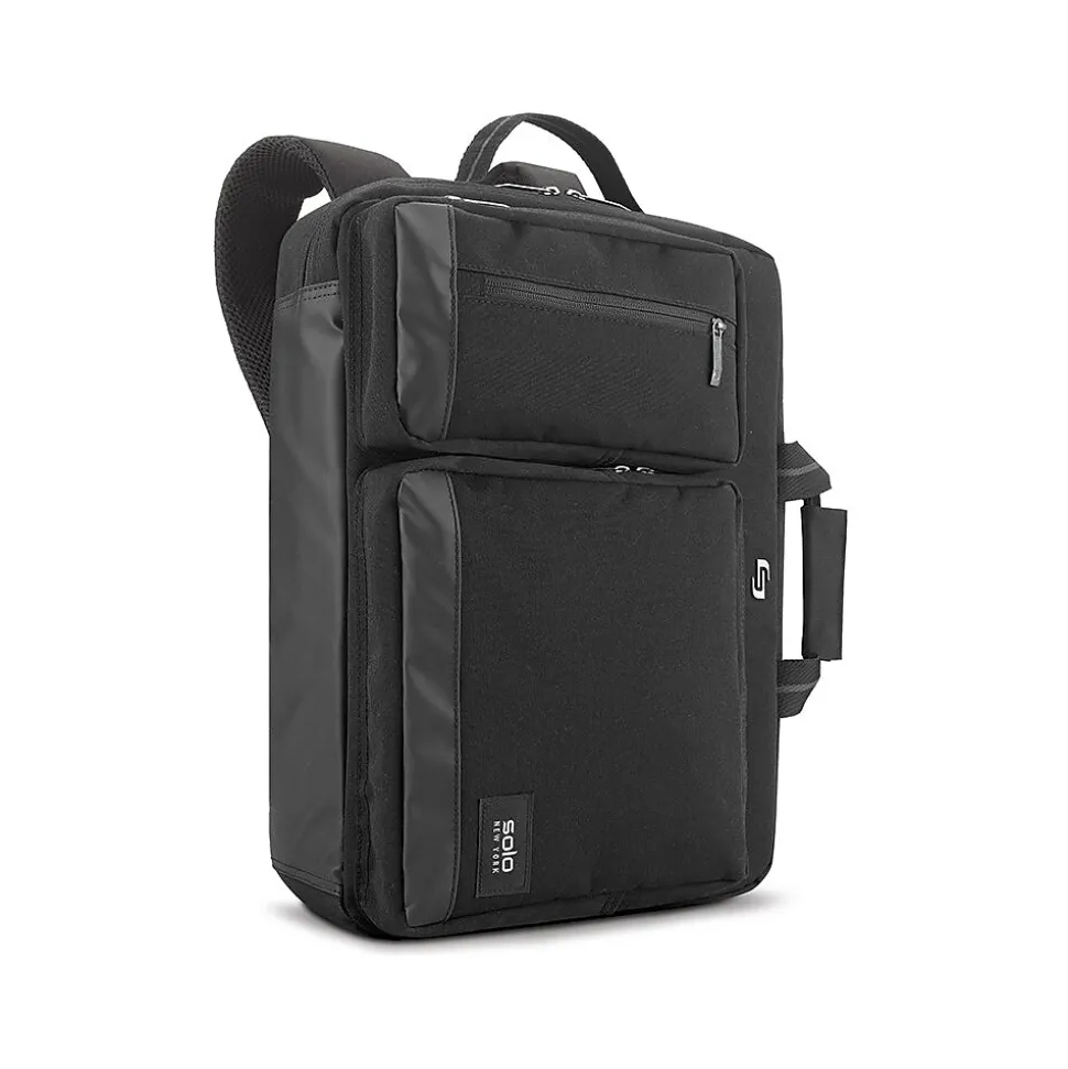 Solo New York Duane Hybrid Polyester Briefcase, Laptop Compatible, Black (UBN310-4)