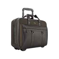 Solo New York Macdougal 17.3" Vinyl Rolling Laptop Bag, Olive (EXE935-3)