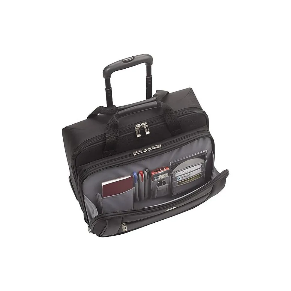 Solo New York Midtown Bryant 17.3" Polyester Rolling Laptop Bag, Black (PT136-4)