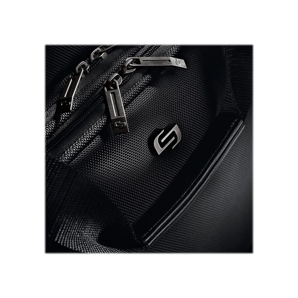 Solo New York Midtown Bryant 17.3" Polyester Rolling Laptop Bag, Black (PT136-4)