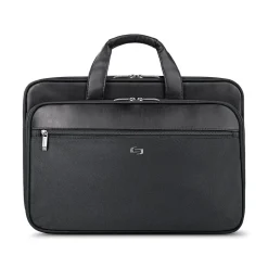 Solo New York Midtown Collection Paramount Laptop Briefcase, Black Polyester (SGB300-4)