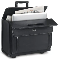 Solo New York Midtown Collection Paramount Laptop Briefcase, Black Polyester (SGB300-4)