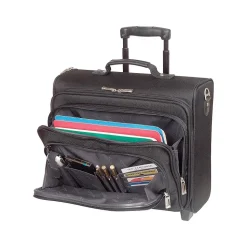 Solo New York Midtown Collection Columbus Laptop Rolling Briefcase, Black Polyester (B64-4)