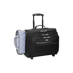 Solo New York Midtown Collection Columbus Laptop Rolling Briefcase, Black Polyester (B64-4)