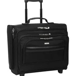 Solo New York Midtown Collection Columbus Laptop Rolling Briefcase, Black Polyester (B64-4)