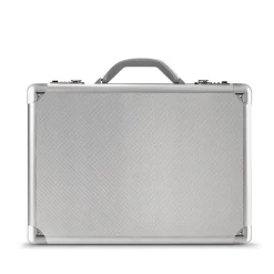 Solo New York Midtown Fifth Avenue Hard-Sided Aluminum Attache, Laptop Compatible, Titanium (AC100-10)