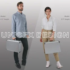 Solo New York Midtown Fifth Avenue Hard-Sided Aluminum Attache, Laptop Compatible, Titanium (AC100-10)