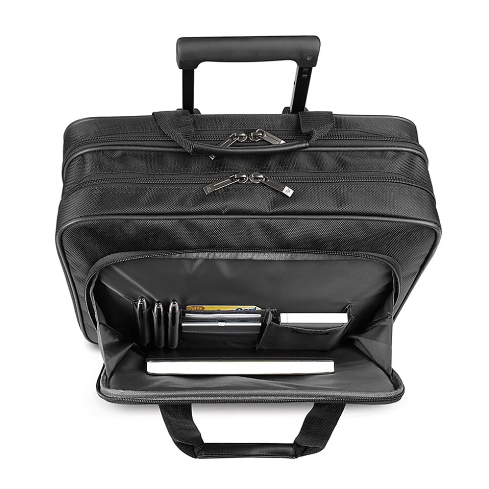 Solo New York Midtown Laptop Rolling Briefcase, Black Polyester (B100-4)