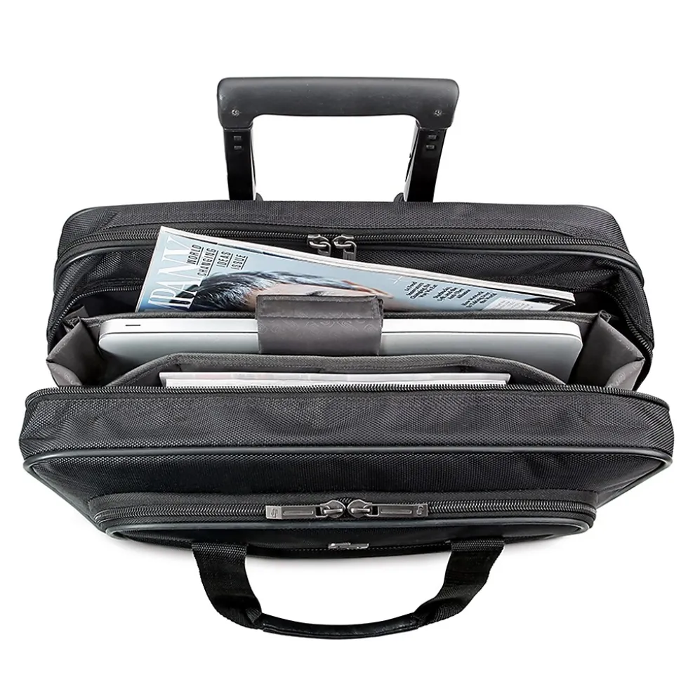 Solo New York Midtown Laptop Rolling Briefcase, Black Polyester (B100-4)