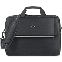 Solo New York Midtown Laptop Briefcase, Black Polyester (LVL330-4)